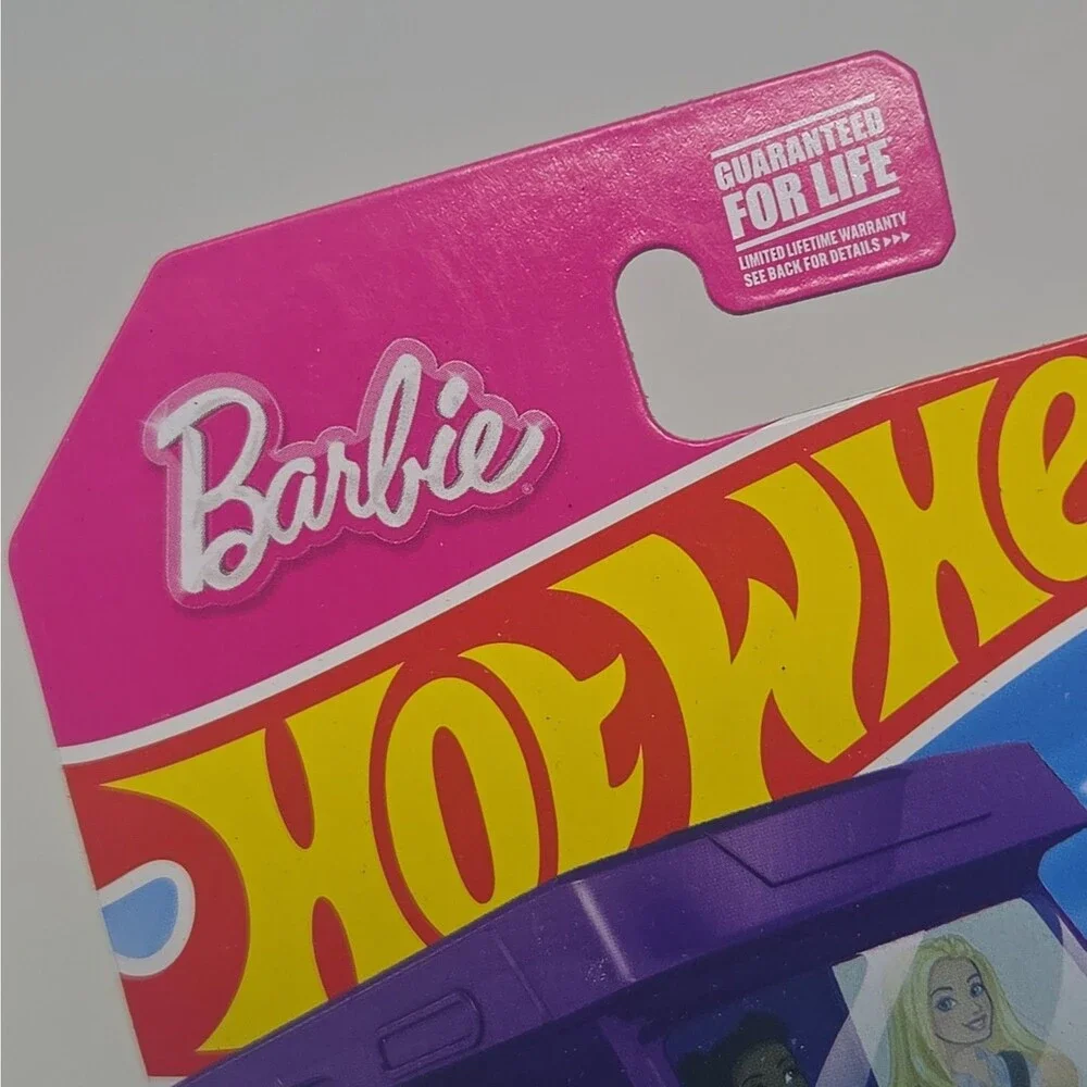 Hot Wheels Lot 2 Barbie Pink Van 1/5 Special Feature • Mattel Die‑Cast Sealed